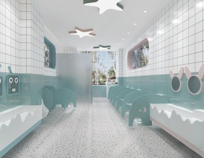 现代幼儿园卫生间3D模型下载